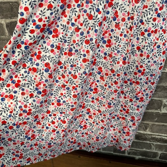 Draper James Maddie Babydoll Dress in Berry Print white red floral mini - Picture 8 of 14